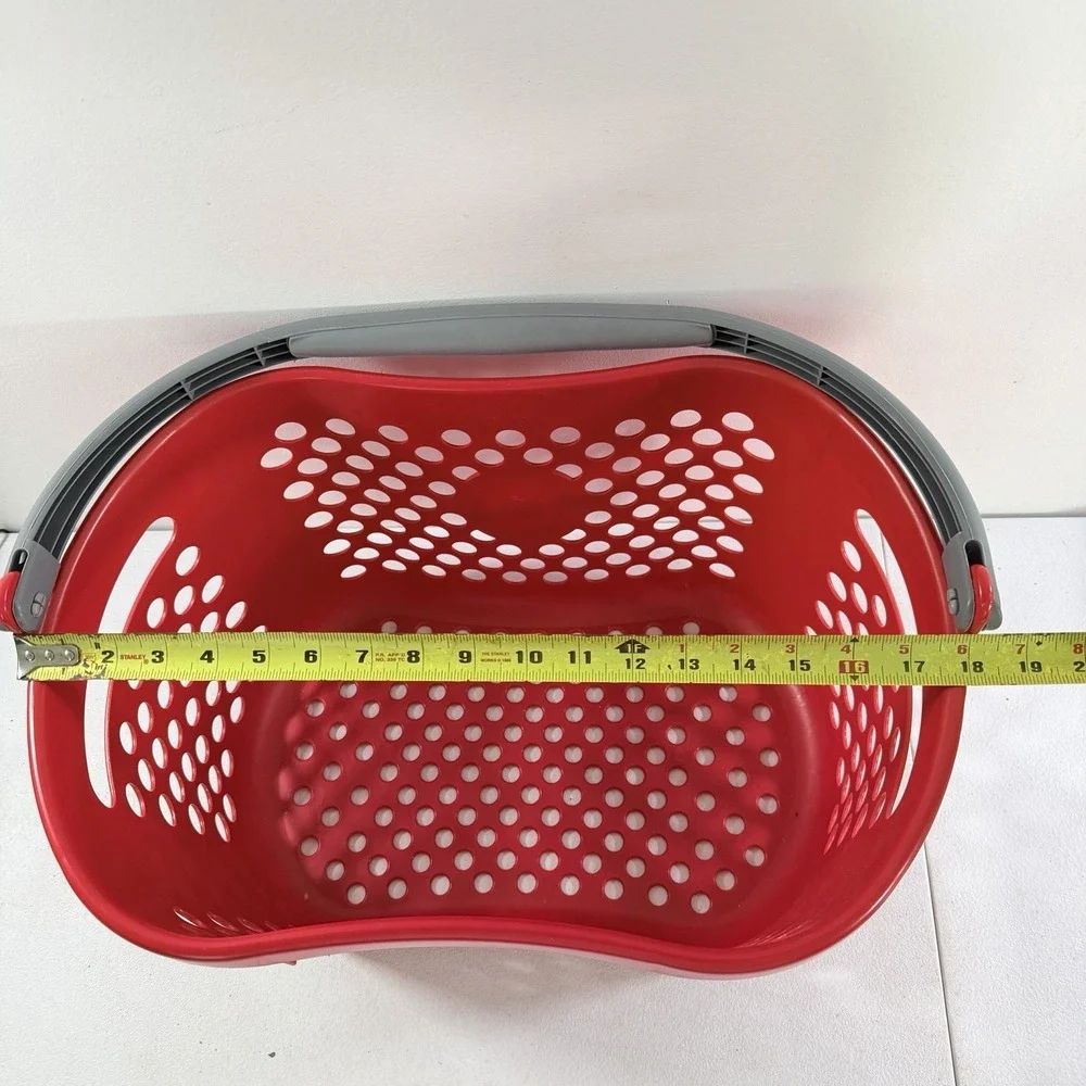 Target Full Size Shopping Basket Gray Handle Red Bullseye Logo Storage Kids Play